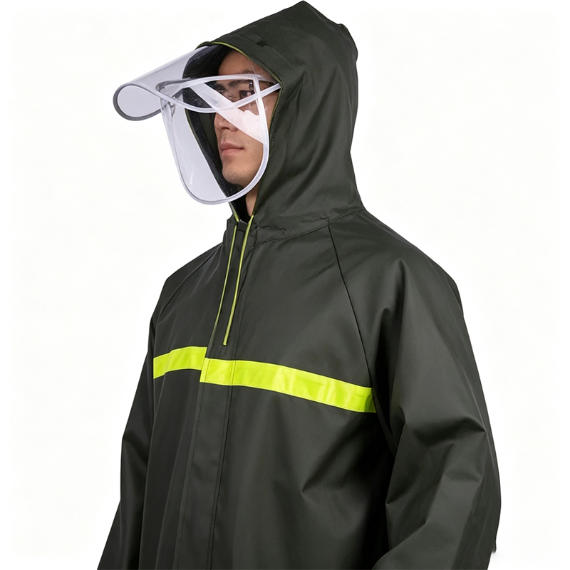 বিজোড় ঝালাই লম্বা কোট শৈলী রেইনকোট